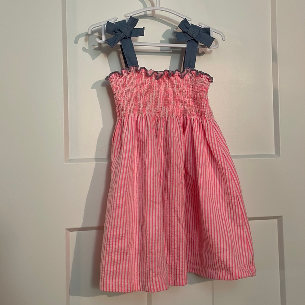 Zara Bright Pink dress with shoulder bows (2-3 years)